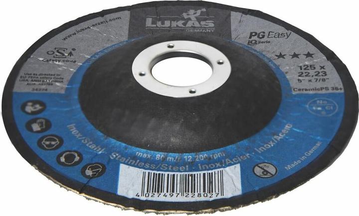 Produktbild Lukas Kompaktschleifteller PG EASY Ø 125 mm CeramicPS Korn 36+ flach (36+)