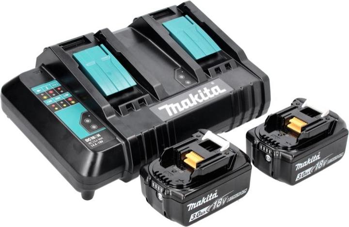 Actual product image Makita Power Source Kit 18 V with 2x BL 1830 B 3.0 Ah battery ( 197599-5 ) + DC 18 SH dual charger ( (18 V)