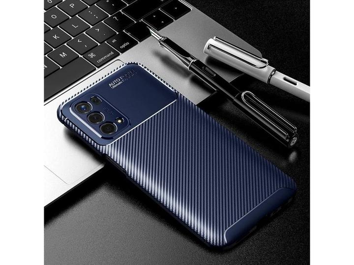 Actual product image Screenguard Oppo A54 5G Hull Carbon Design TPU Case (Oppo A54 5G)