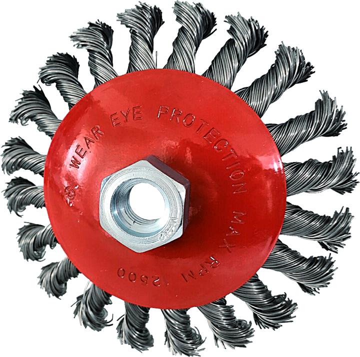 Actual product image KS Tools Stainless cone shape steel wire round brush