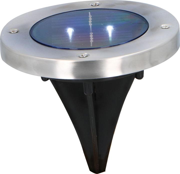 Immagine prodotto Grundig Set di 4 luci solari da terra in acciaio inox, con picchetto a terra, Ã˜ 12 x 12 cm