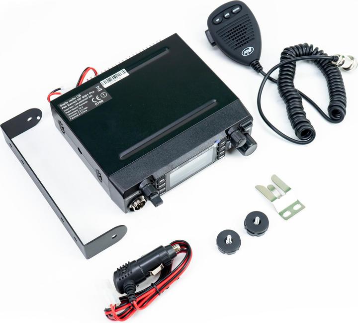 Immagine prodotto PNI CB ESCORT HP 9001 PRO ASQ pacchetto radio regolabile, AM-FM, 12 V, 4 W + Extra 48 antenna CB m