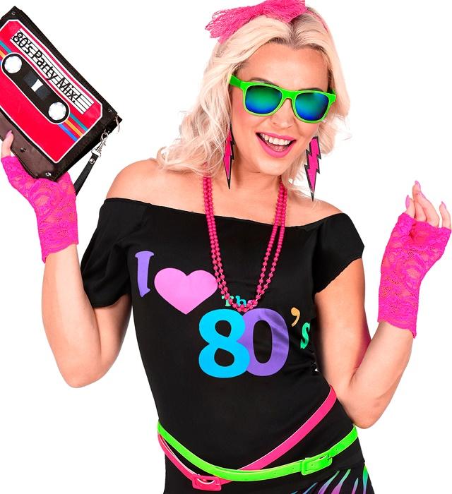 Produktbild Widmann Neon Pinke Handschuhe Aus Spitze