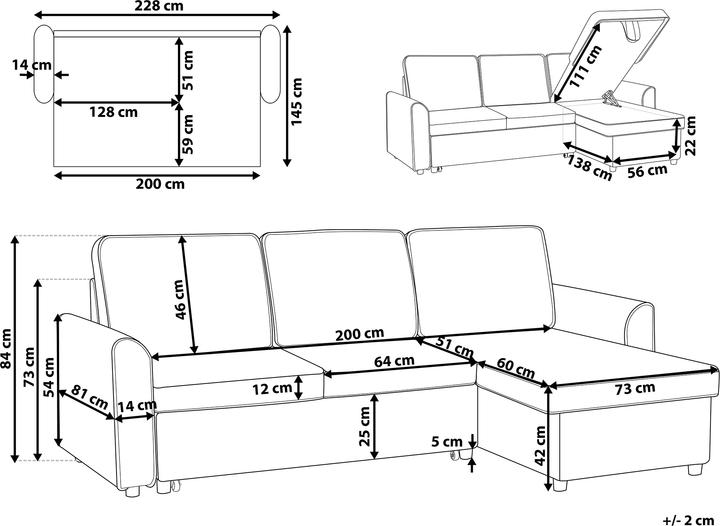 Produktbild Beliani Nesna (Ecksofa)