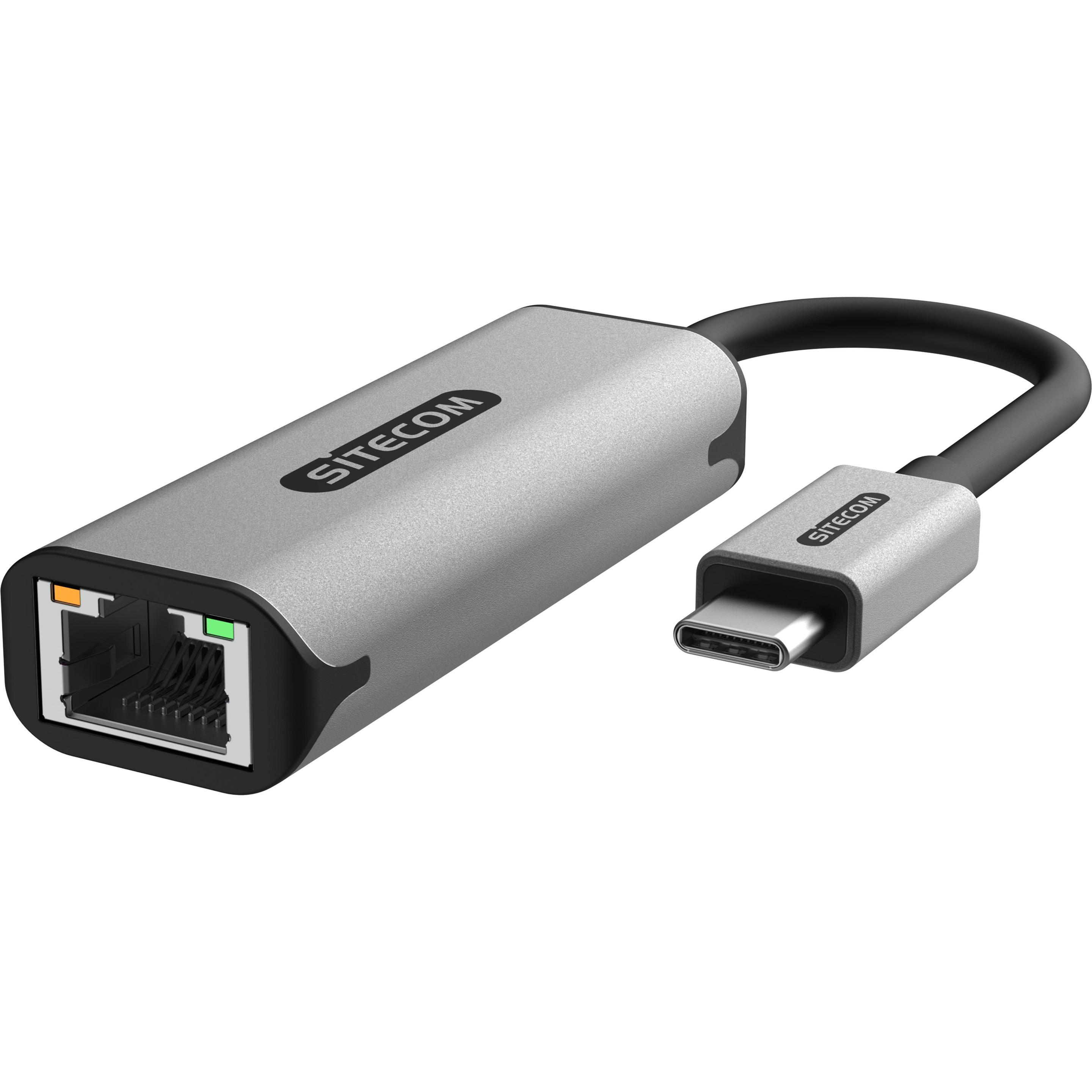 Thumbnail - Sitecom AD-1005 USB-C zu Ether 1 Gbit Adapt (USB-C), Netzwerkadapter, Grau