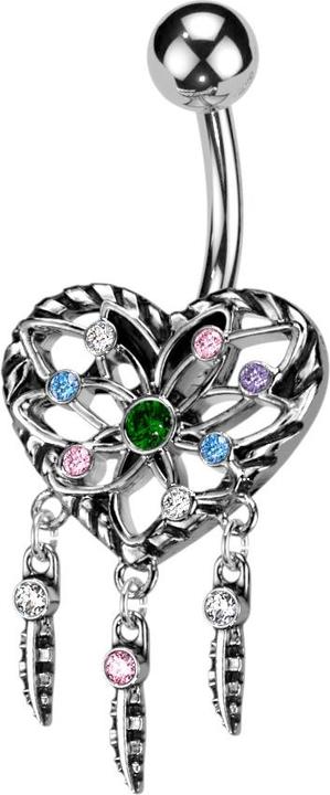 Image du produit Star Piercing Flesh Tunnel argenté fleur cercle avec des points (Laiton, Acier chirurgical 316L)