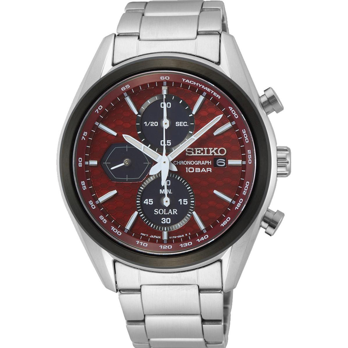 Seiko, Orologio da polso, Cronografo solare per subacquei, Argento, (Cronografo, 41 mm)