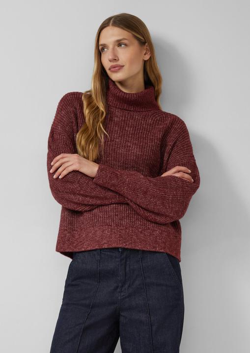 Produktbild s.Oliver Strickpullover Oversize-Strickpullover mit weiten Ärmeln und Rollkragen (42)