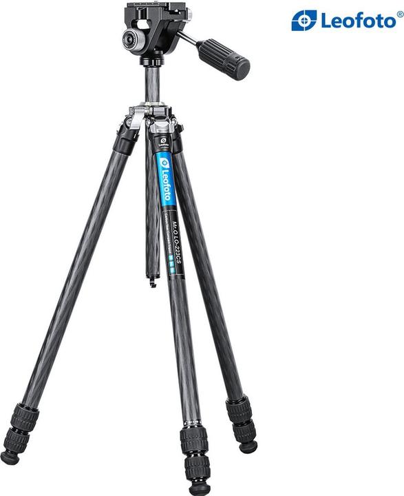 Leofoto LO-223CS+SW-02 CNC tripod, Hard anodize (Carbone, Métal)