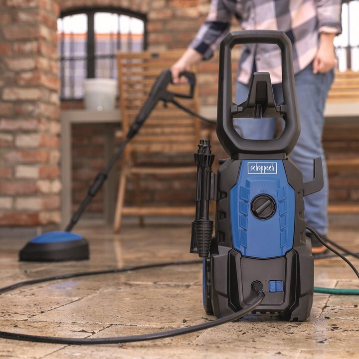 Actual product image Scheppach High pressure cleaner 1600W, 135 bar incl. Quick-Connect-System & accessories (Electrical connection)