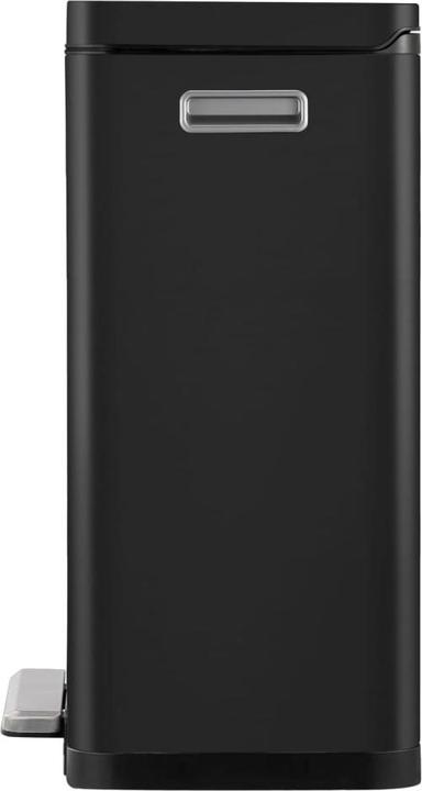 Actual product image EKO Waste separation system X-Cube pedal bin black 2 x 20 L made of brushed stainless steel with (40 l)