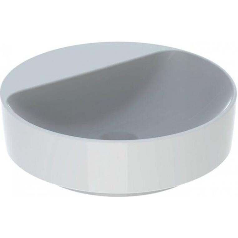 Geberit, Waschbecken, VariForm Aufsatzwaschtisch rund, 450mm, mit Hahnloch, ohne Überlauf (585 mm, 195 mm)