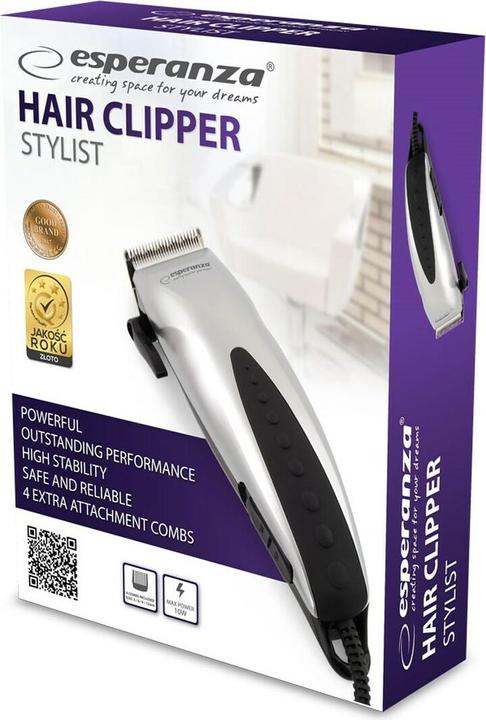 Image du produit Esperanza Shaver for cutting nza EBC003 Stylist silver color