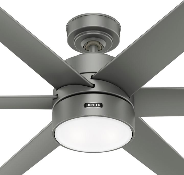 Produktbild Hunter Fans DC Deckenventilator Solaria Silber 152 cm mit LED (41 dB)