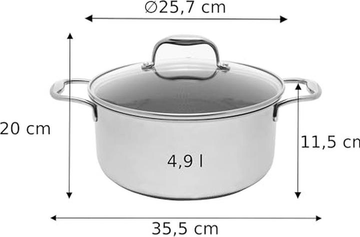 Image du produit Kohersen Garnek z pokrywką Black Cube 24cm (24 cm, Casserole, Aluminium, Acier inoxydable)