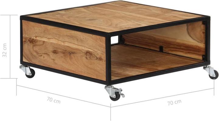 vidaXL Tavolo basso (70 x 70 x 32 cm)