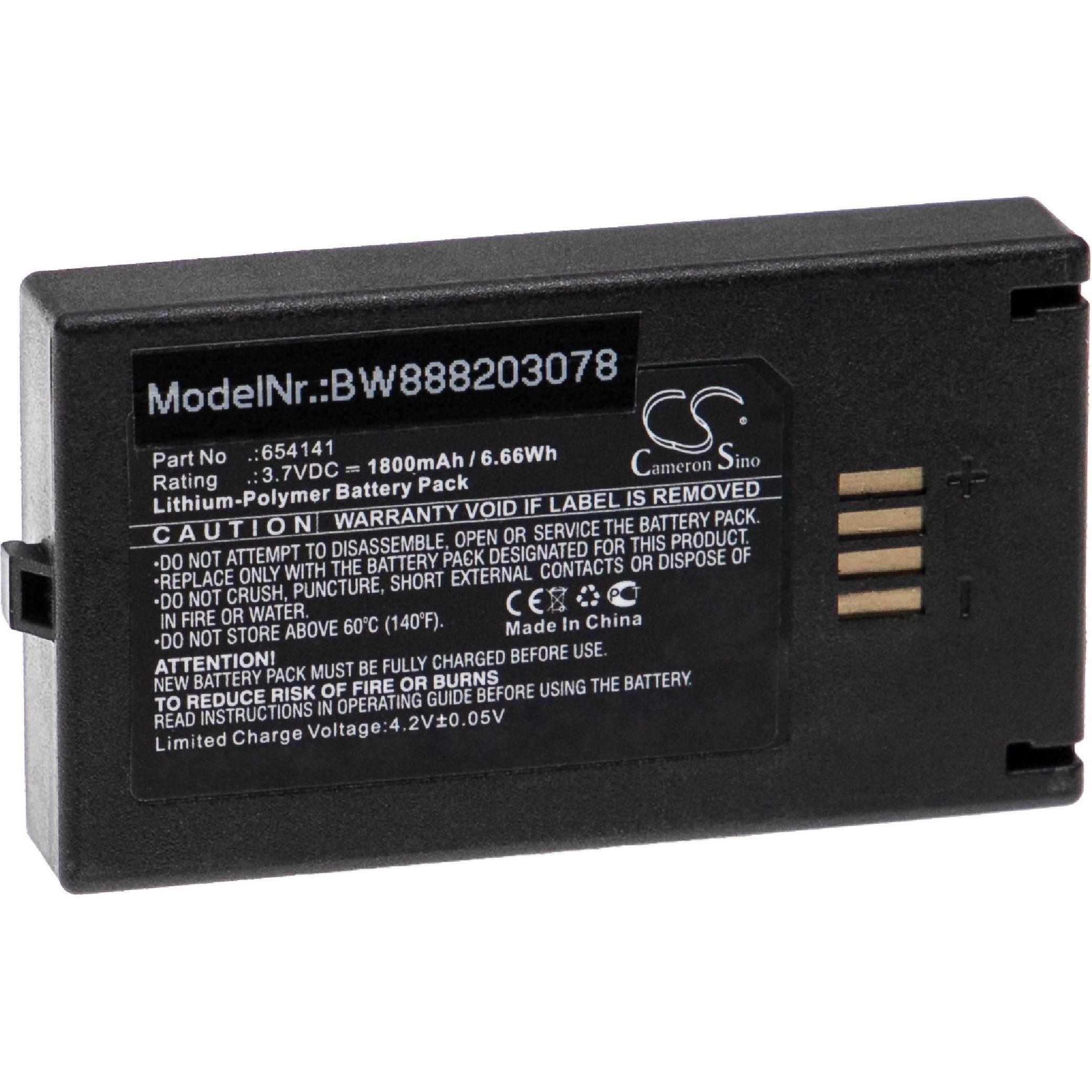 XCell Medizintechnik-Akku als Ersatz für Nova 654141 - 1800mAh, 3,7V, Li-Polymer (3.70 V, 1800 mAh)
