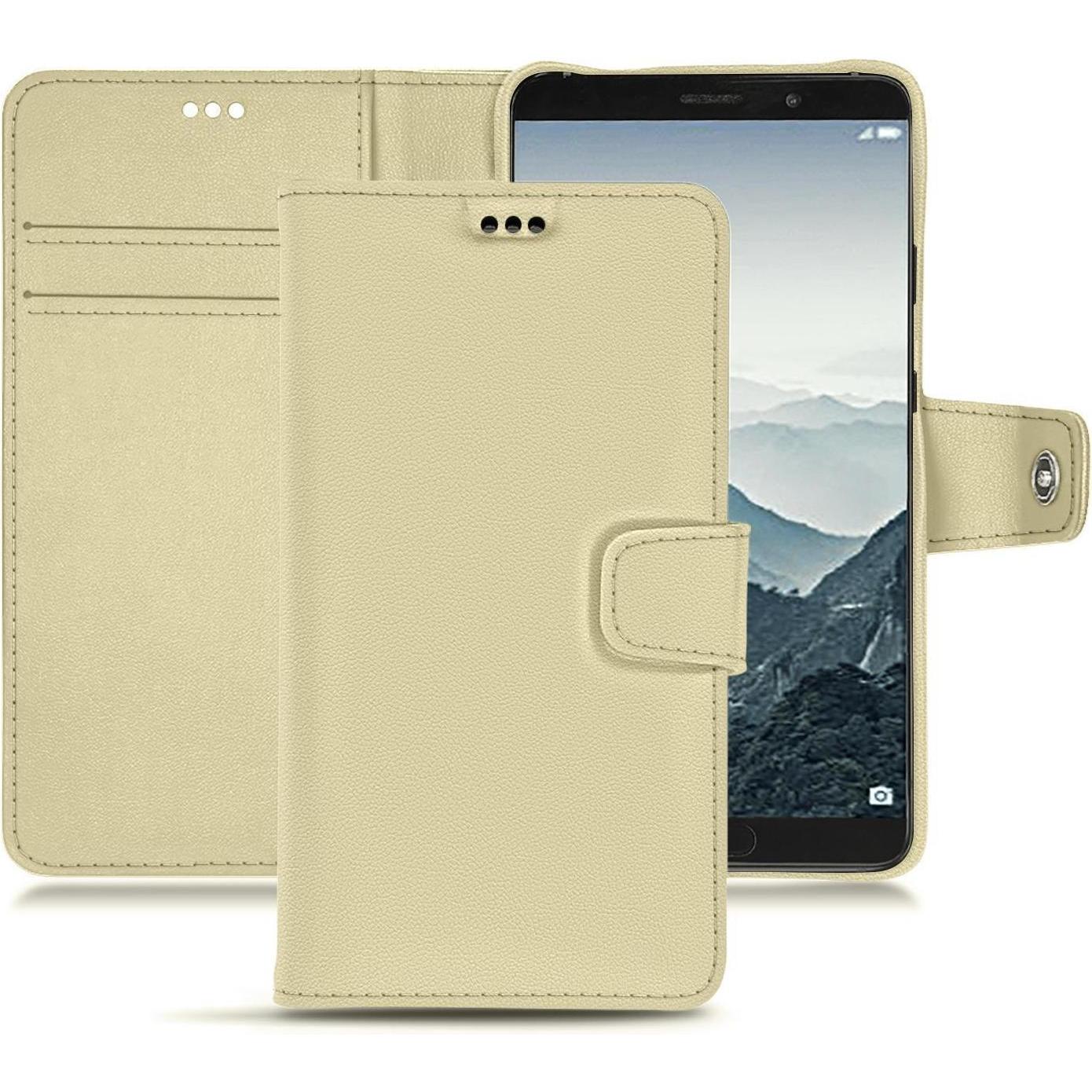 Noreve Lederschutzhülle Wallet (Huawei Mate 10), Smartphone Hülle, Beige