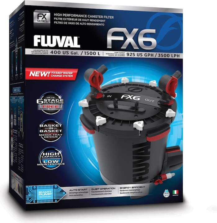 Image du produit Fluval Fx6 3500l/H (1500 l, Filtres externes, Eau douce, Eau de mer)