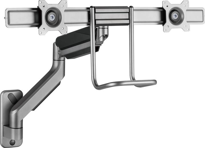 Image du produit Gembird Régulateur de vitesse sur deux moniteurs pour montage sur ścianie od 17 do 32inch obciążenie do 8 kg (Mur, 32", 8 kg)