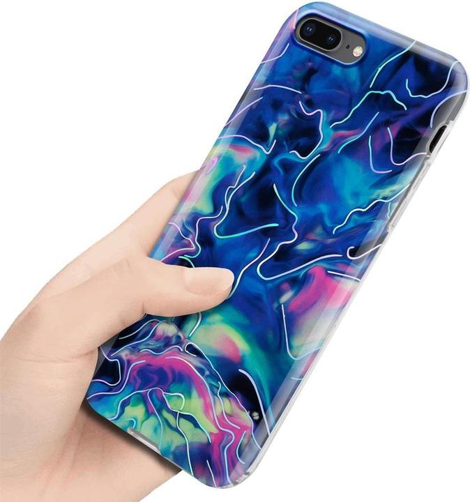 Image du produit Cadorabo Couverture IMD TPU Marbre coloré (Apple iPhone 7 Plus, Apple iPhone 7s Plus, Apple iPhone 8 Plus)