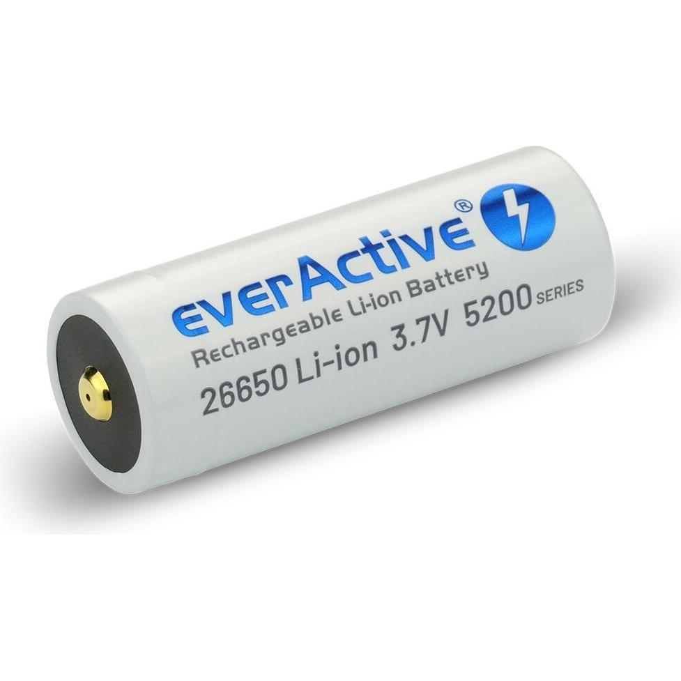 Everactive Batteria 26650, 5200 mAh (Li-Ion) (1 pz., 26650, 5200 mAh), Batterie + pile