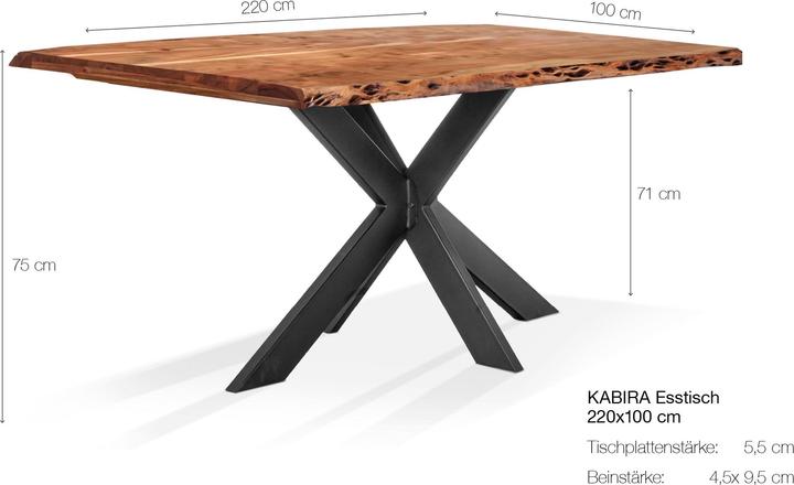 Produktbild Möbel-Eins Kabira (220 x 100 x 75 cm)
