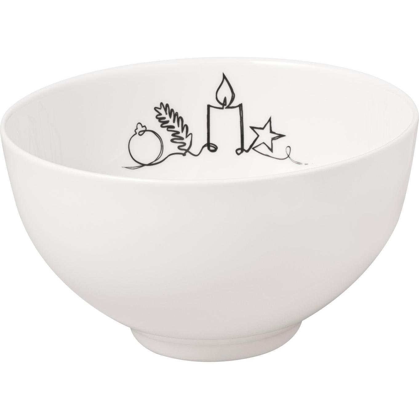 Villeroy & Boch Bol XMAS Statement Lines, Schüssel + Schale, Weiss