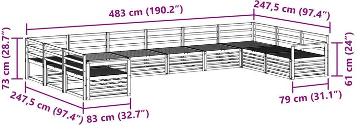 Produktbild vidaXL Outdoor-Sofa