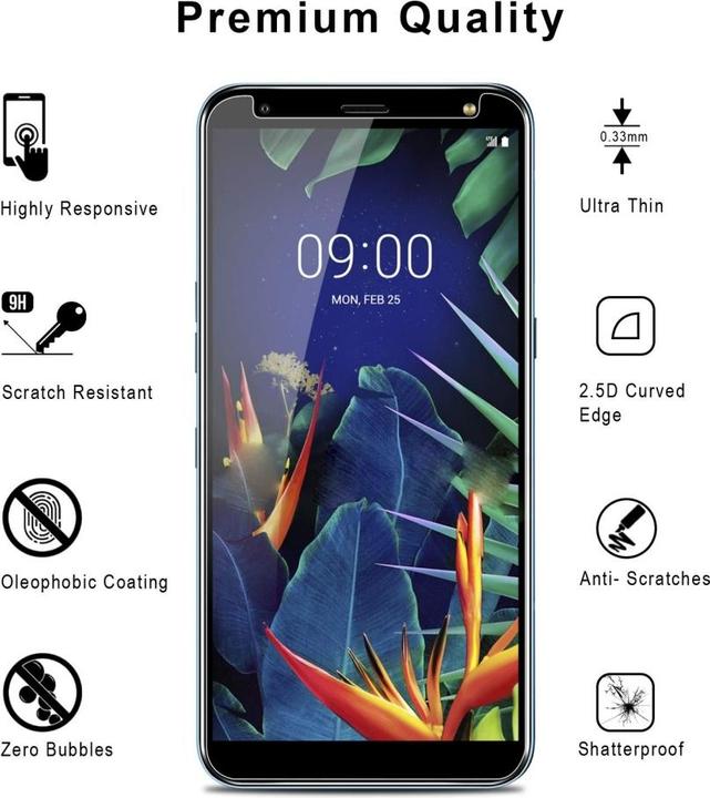 Actual product image Screenguard LG K40 bulletproof glass protective film Case Friendly Design (1 pcs., K40)