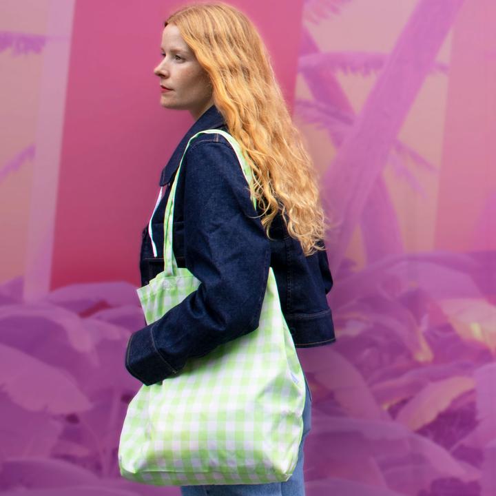 Produktbild Kind Bag Tote Bag Lime Green Gingham