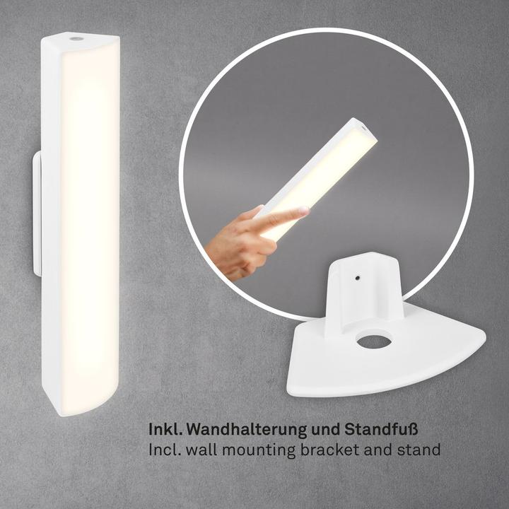Produktbild Briloner Akku LED Tisch- und Wandleuchte, IP44, weiss, 1xLED-Platine/7W (700 lm)