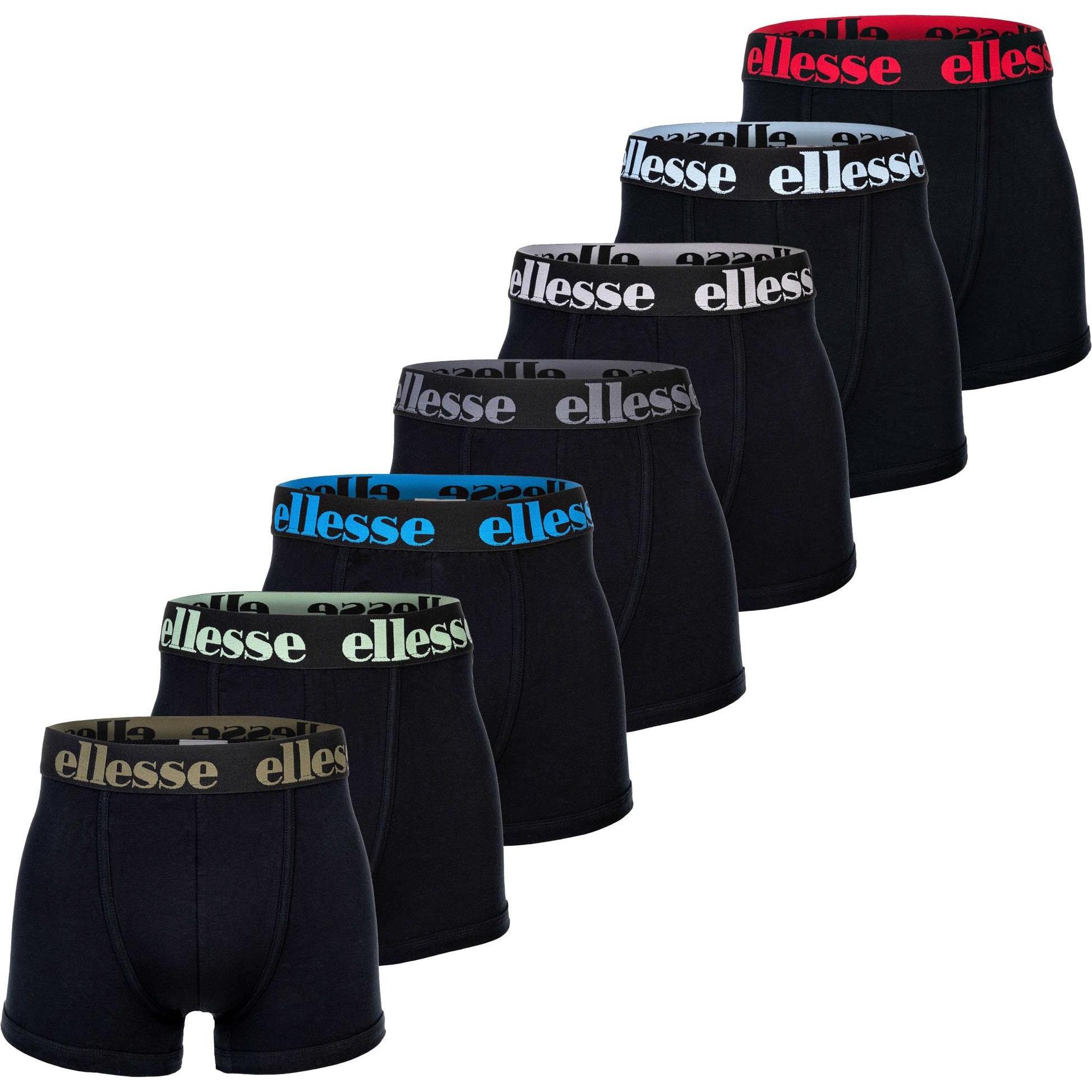 Ellesse, Herren, Unterhosen, Boxershort Casual Stretch, Mehrfarbig, (XXL, 7er Pack)