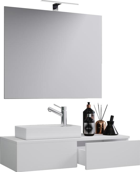 Actual product image VCM 3-piece guest toilet wash place washbasin Gudas mirror