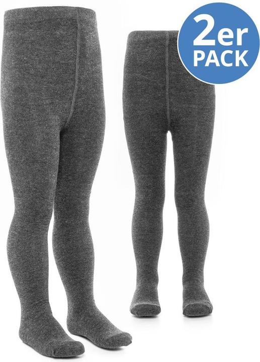 La Loona LaLoona Baby-Strumpfhosen Strumpfhose 2er Pack - Dunkelgrau -
