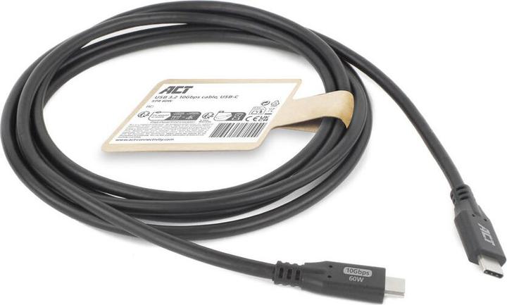 Produktbild ACT USB 3.0 10Gbps 60W USB Type-C« Cable, 2 meters (2 m, USB 3.1, USB 3.2 Gen 2, 60 W)