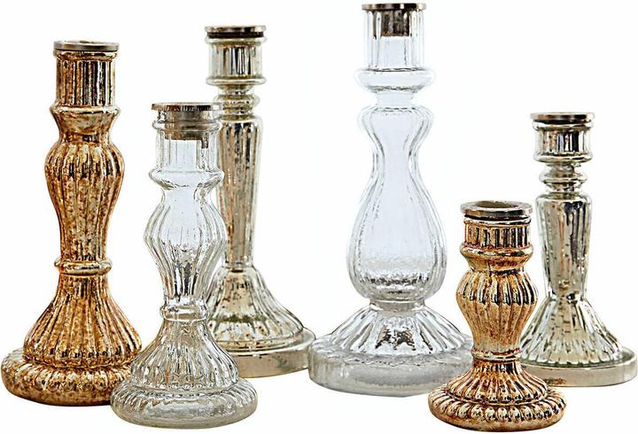 Immagine prodotto Loberon Set di 6 candelieri Quirène oro/chiaro