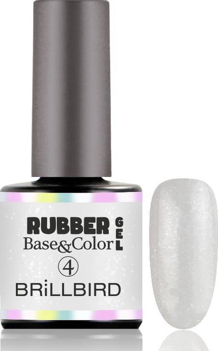 Actual product image BrillBird Rubber Gel Base&Coral #4 8ml (UV gel varnish)