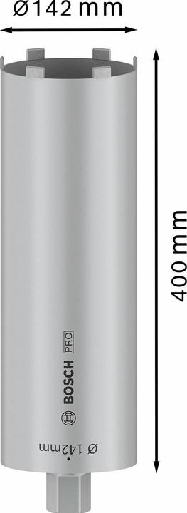Image du produit Bosch Professional Zubehör PRO Core Cutter dry, 142 x 400 mm, 1 1/4 pouce UNC (142 millimètres)