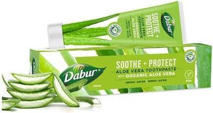 Produktbild Dabur Aloe Vera Bio-Zahnpasta 100g - Karies natürlich verhindern mit Kräuterextrakten - Angereichert