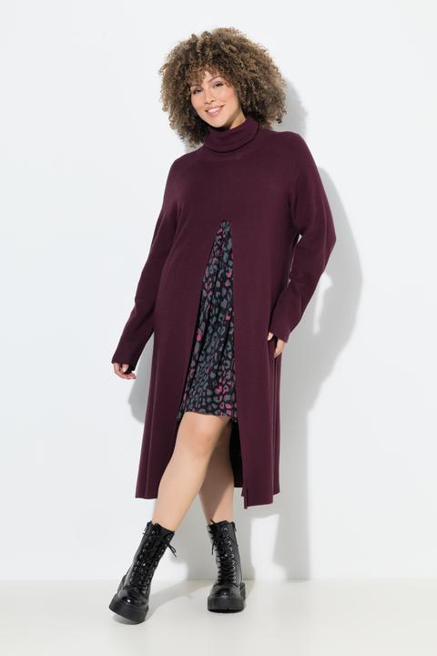 Immagine prodotto Ulla Popken Maglione dal taglio lungo e svasato con collo alto e maniche lunghe (50, 52)