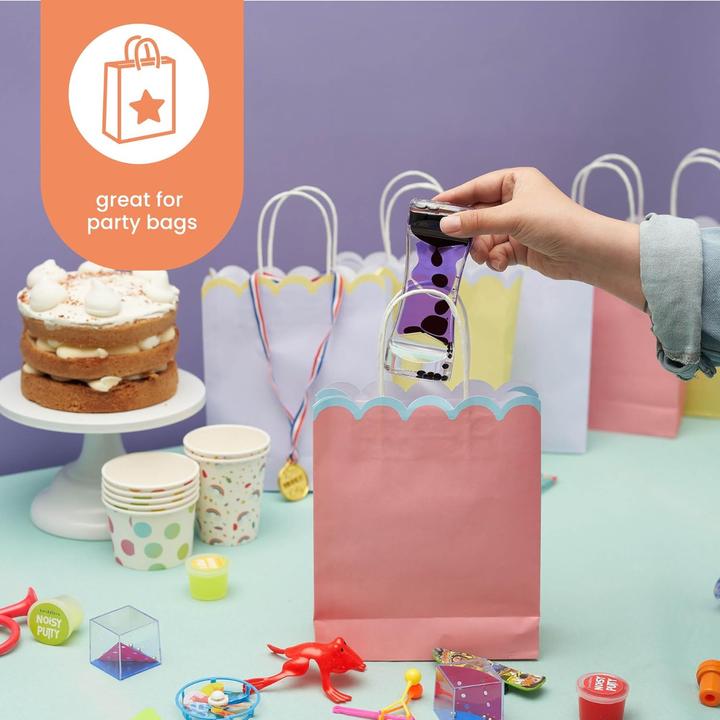 Actual product image The twiddlers Flüssige Sanduhr Liquid Motion Timer pink purple