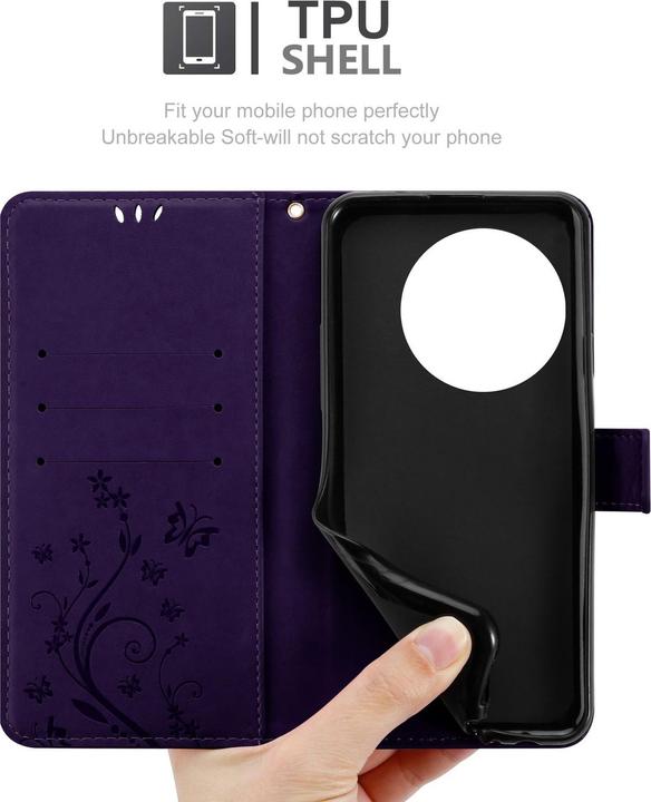 Produktbild Cadorabo Hülle für OnePlus 13 mit Blumen Muster (OnePlus 13)