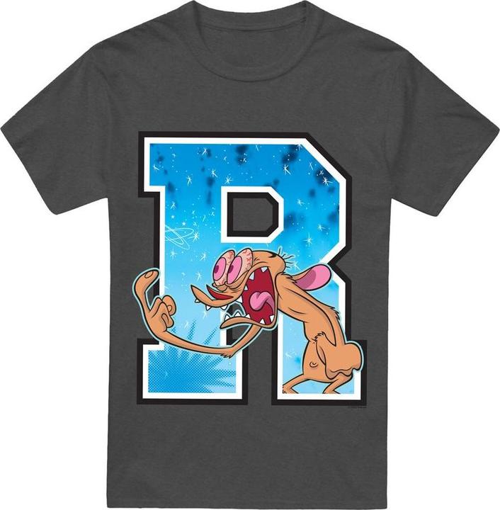 Actual product image Ren & Stimpy Unisex Adult R Is For Ren T-Shirt (S)