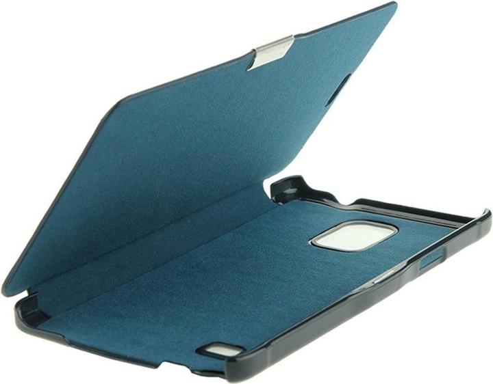 Produktbild König Design Handyhülle Tasche für Samsung Galaxy Note 4 SM N910 Dunkelblau gebürstet (Samsung Galaxy Note 4)