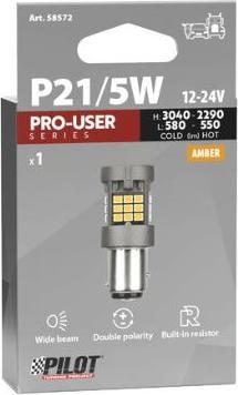 Pilot LED-Leuchtmittel - 12/24V - P21/5W - Orange - Pro-User Series (P21/5W)