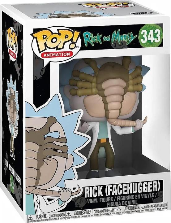 Actual product image Funko Pop! Rick & Morty - Rick Facehugger (343)