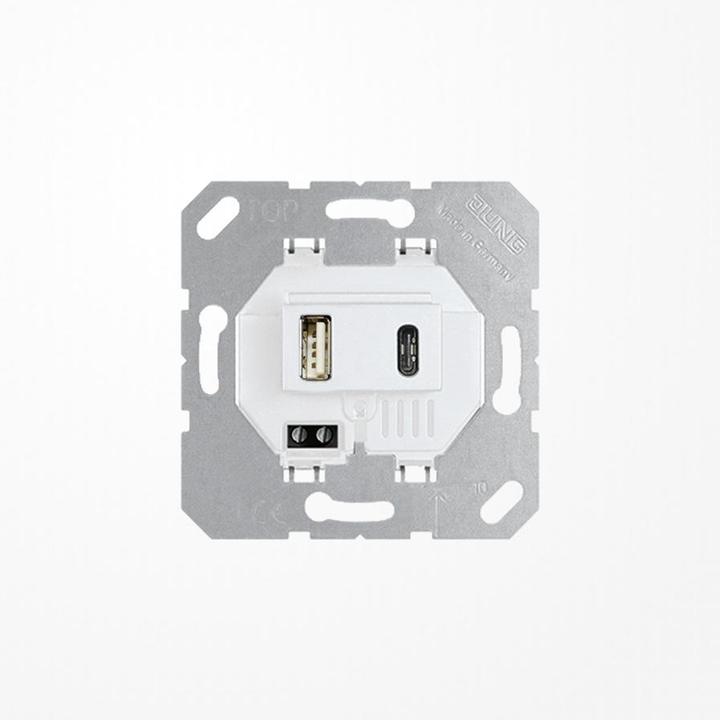 Image du produit JUNG Chargeur USB USB15CAWW blanc alpin (15 W, 2 ports)