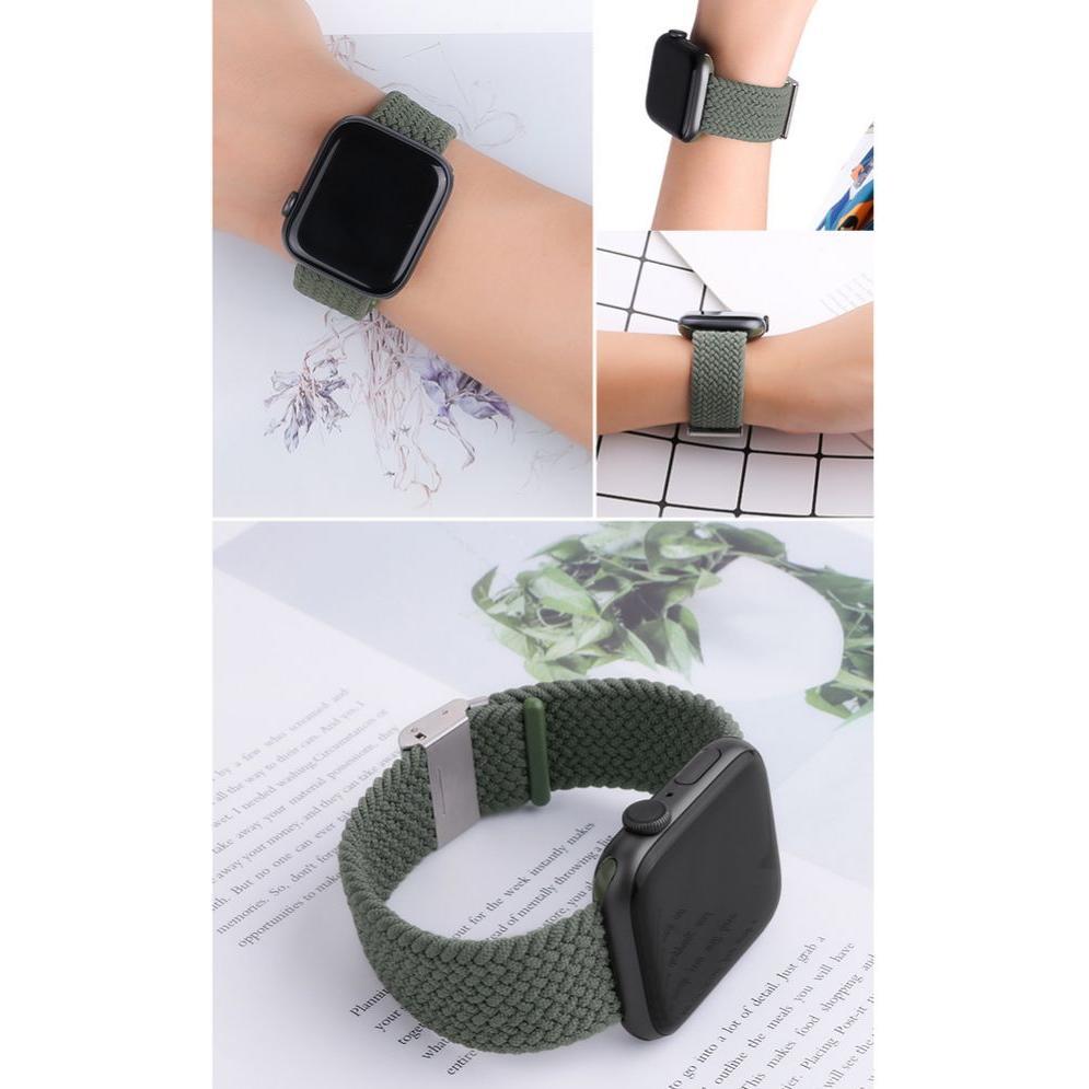 Thumbnail - Hurtel Armband aus Stoff für die Watch 9 / 8 / 7 / 6 / SE / 5 / 4 / 3 / 2 (41 mm / 40 mm / 38 mm), geflocht (3, 4), Uhre...