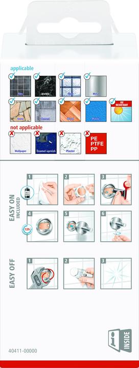 Actual product image tesa DELUXXE WC replacement roll holder incl. adhesive solution without drilling